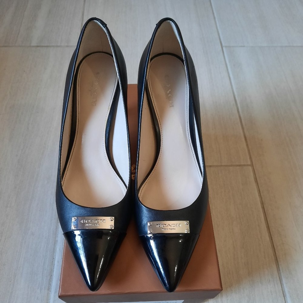 Coach Zan Tmb Glz Lthr/Patent - Black